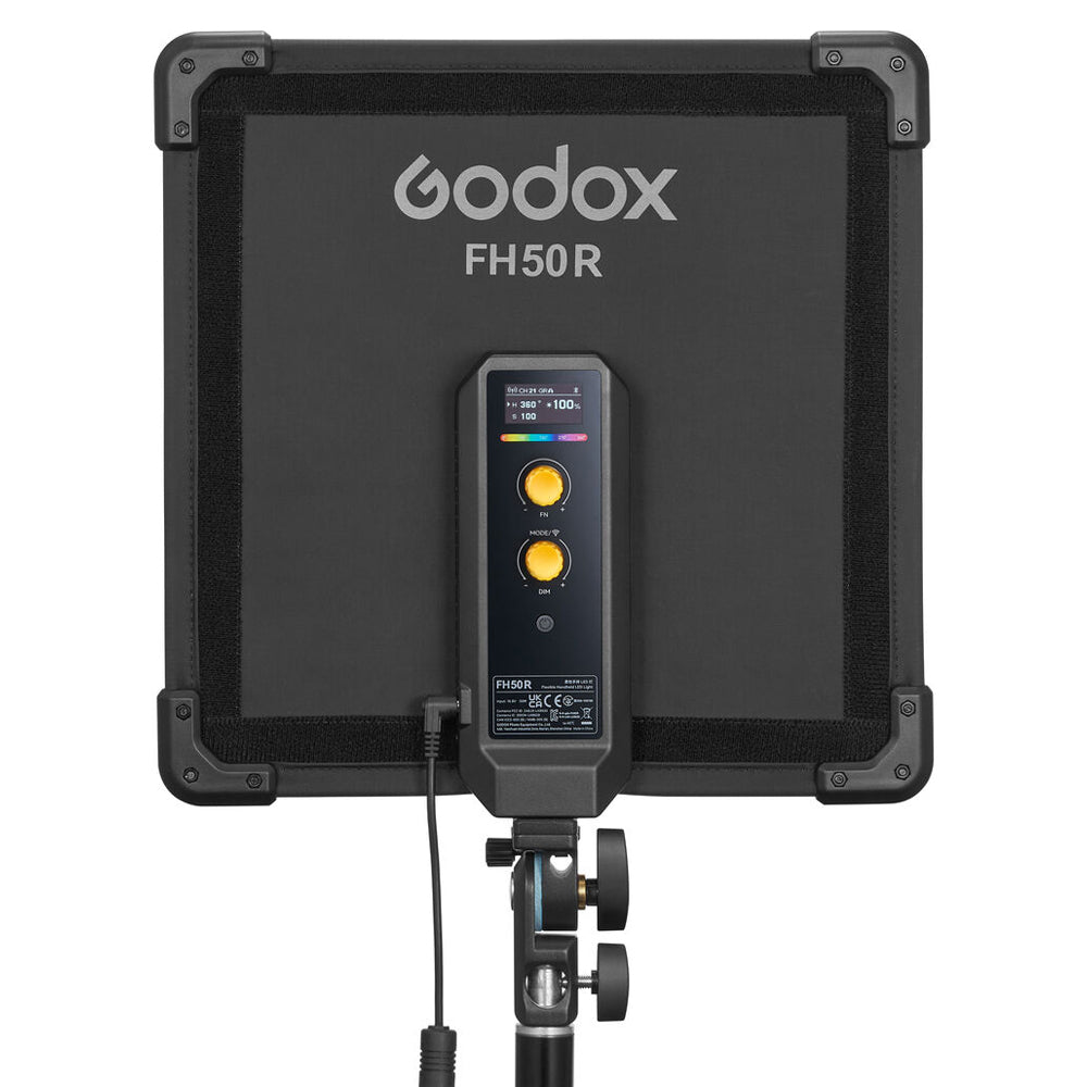 Godox FH50R Flexible RGB and Bi-Color LED Video Panel Light with 2800-6500K Adjustable Temperature, 14 Built-in Lighting Effects, Mobile Phone App Control for Professional Photography and Videography