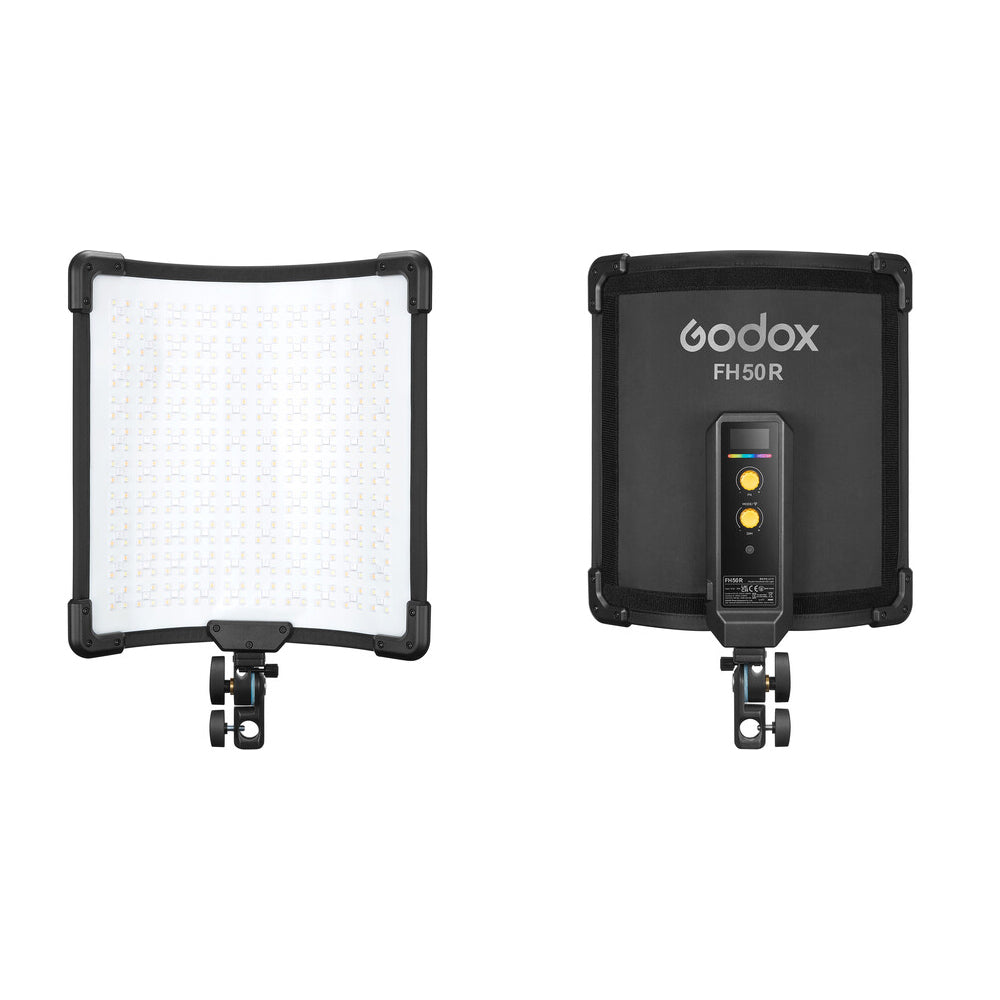 Godox FH50R Flexible RGB and Bi-Color LED Video Panel Light with 2800-6500K Adjustable Temperature, 14 Built-in Lighting Effects, Mobile Phone App Control for Professional Photography and Videography