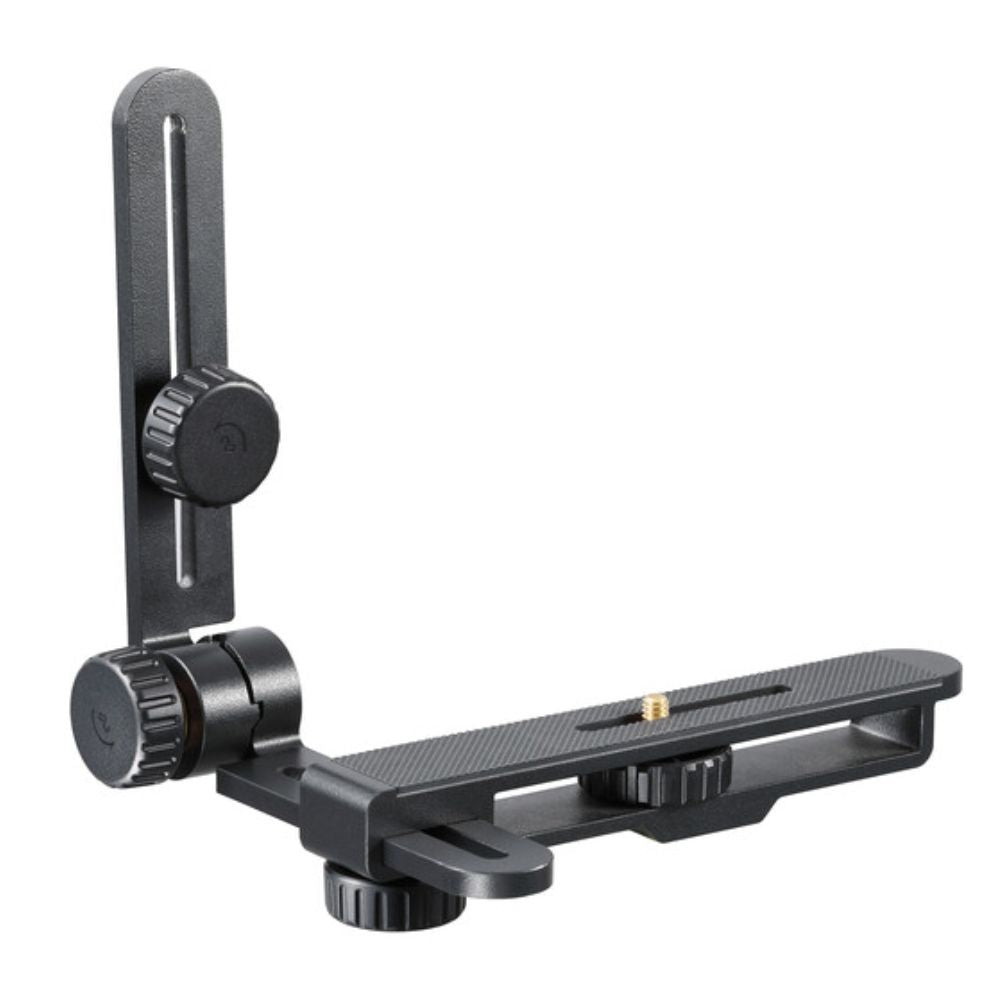 Godox FLB-90 Quick Rotating Bracket Kit for R1200 Ring Flash with Umbrella Bracket and (Optiol) FLB-02 L-Shape Foldable Holder for Camera - Photography and Studio Lighting Equipment