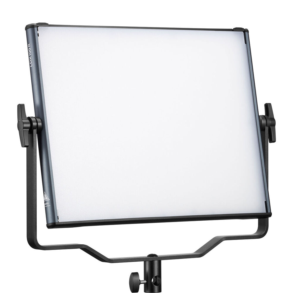 Godox LDX100R RGB 18 x 16" LED Panel Light with Swivel Bracket, 14 Built-In Lighting Effects, and Mobile App Control for Professional Studio Photography and Videography