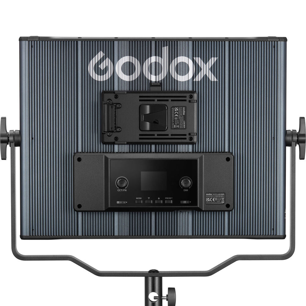 Godox LDX100R RGB 18 x 16" LED Panel Light with Swivel Bracket, 14 Built-In Lighting Effects, and Mobile App Control for Professional Studio Photography and Videography