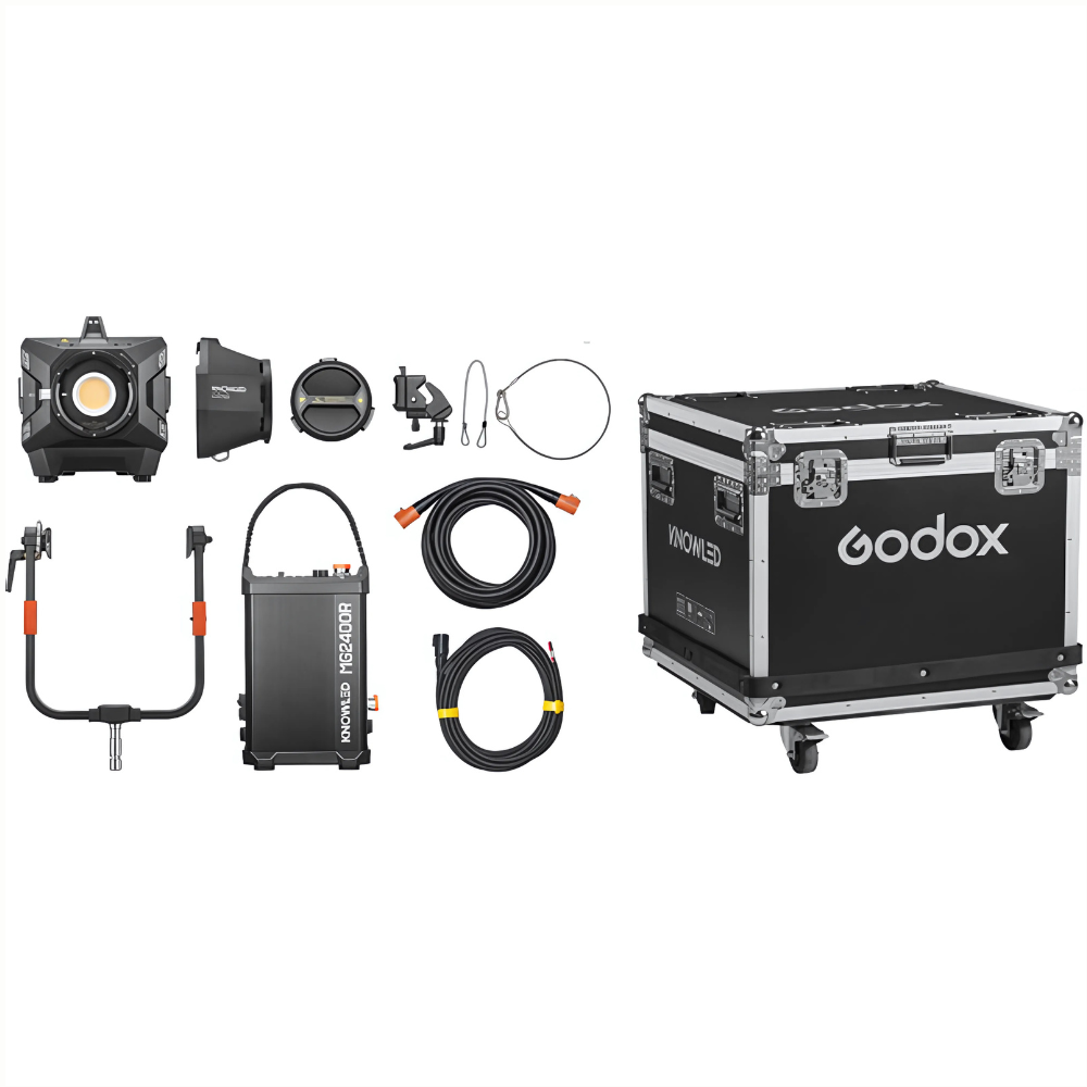 Godox KNOWLED MG2400Bi Bi-Color LED Monolight & MG2400R RGBW Full-Color LED Monolight with 2600W Bi-Color, 2650W RGB, 1800–10,000K, 96+ CRI/TLCI, IP65 Weather Resistance, Multiple Control Options for Professional, Cinematic Production