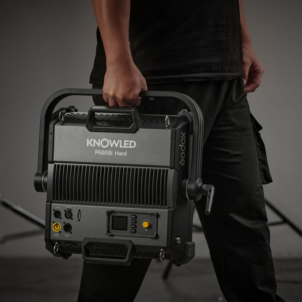 Godox KNOWLED P600Bi Bi-Color LED 600W Panel Light with 2800 - 6500 CCT, 2.4GHz Wireless & Bluetooth, 4 Dimming Curves, Onboard and Wired DMX 512 Control, Fan Cooled with 11 Light Effect Presets for Video and Film Production