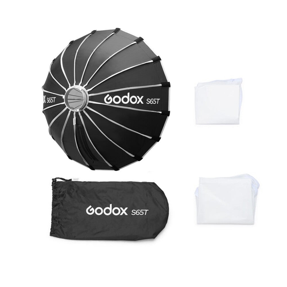 Godox S65T / 85T / 120T / 105T Bowens Mount 65cm/85cm/120cm/105cm Foldable Quick Release Umbrella Softbox with Collapsible, Removable Front and Inner Diffuser for Photography and Studio Lighting Equipments