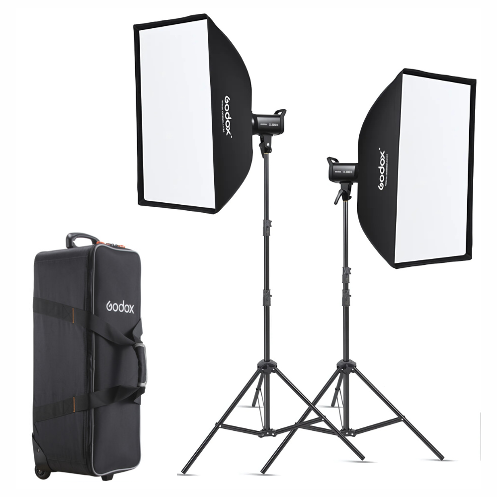 Godox SL100D SL100BI K2 Daylight / Bi-Color 2-Kit Studio Video Light with Bowens S Front Accessory Mount, 5600K / 2800K~6500K CCT Range, 8 / 11 Special Lighting Effects, App Control for Professiol Photography & Studio Lighting Equipment