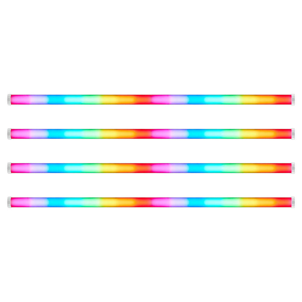 Godox KNOWLED TP4R 8-Light Pixel RGB Studio 122cm Tube Lights Kit Set and TP-P600KIT Power Box, Onboard, DMX, CRMX, RDM, Bluetooth, Wireless App Controls and 17 Special Effect Presets for Studio Light Production and Photography