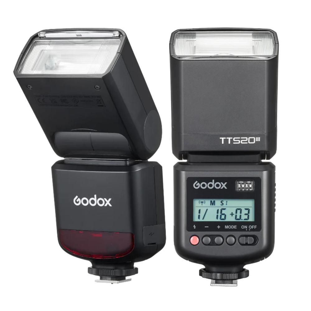 Godox TT520III TT520II ThinkLite Manual Wireless Exterl Camera Flash with 3 Flash Modes, Reflector Diffuser, Vertical / Horizontal Rotation Adjustable Head, Universal Hot Shoe for Studio Lighting and Equipment | TT-520 II TT-520III TT 520III