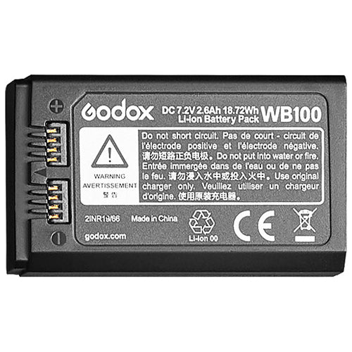 Godox WB100 2600mAh Lithium-Ion Rechargeable Battery for AD100PRO Pocket Flash - Studio Lighting and Equipment Accessories