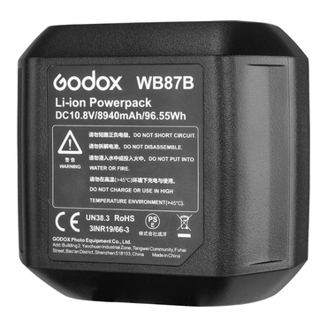 Godox WB87B WB87 8940mAh Rechargeable Lithium-Ion Battery Pack for AD600 / AD600B / AD600M / AD600BM Series with 500 Full Power Flashes