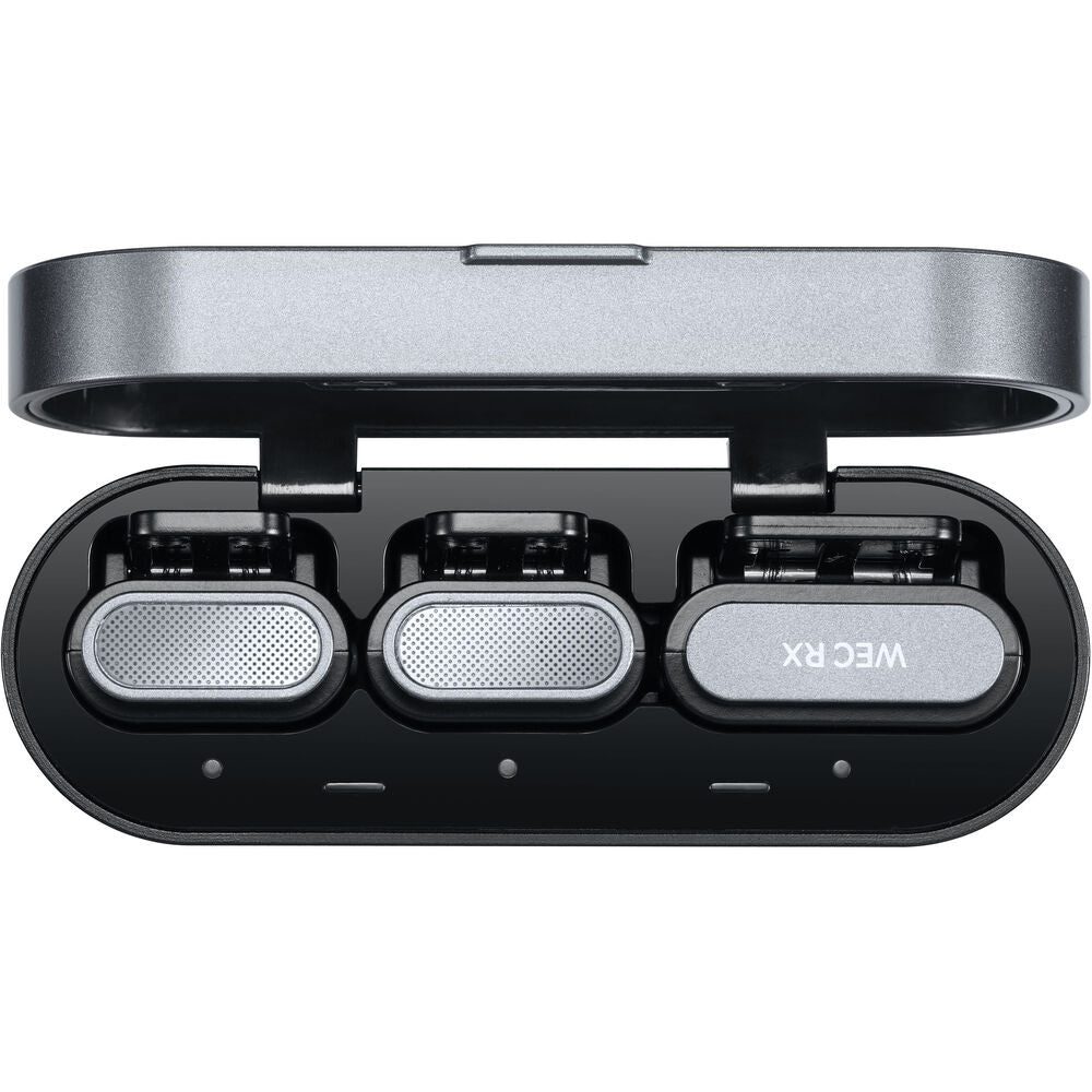 Godox WEC Kit 1 Person / Kit 2 Person 2.4 GHz Wireless Clip-On Lavalier Microphone System with 3.5mm TRS Audio Output, 200m Max Range, Noise Reduction, Dual Channel Receiver, LED Indicators and Type-C Interface for Vlogging, Interview