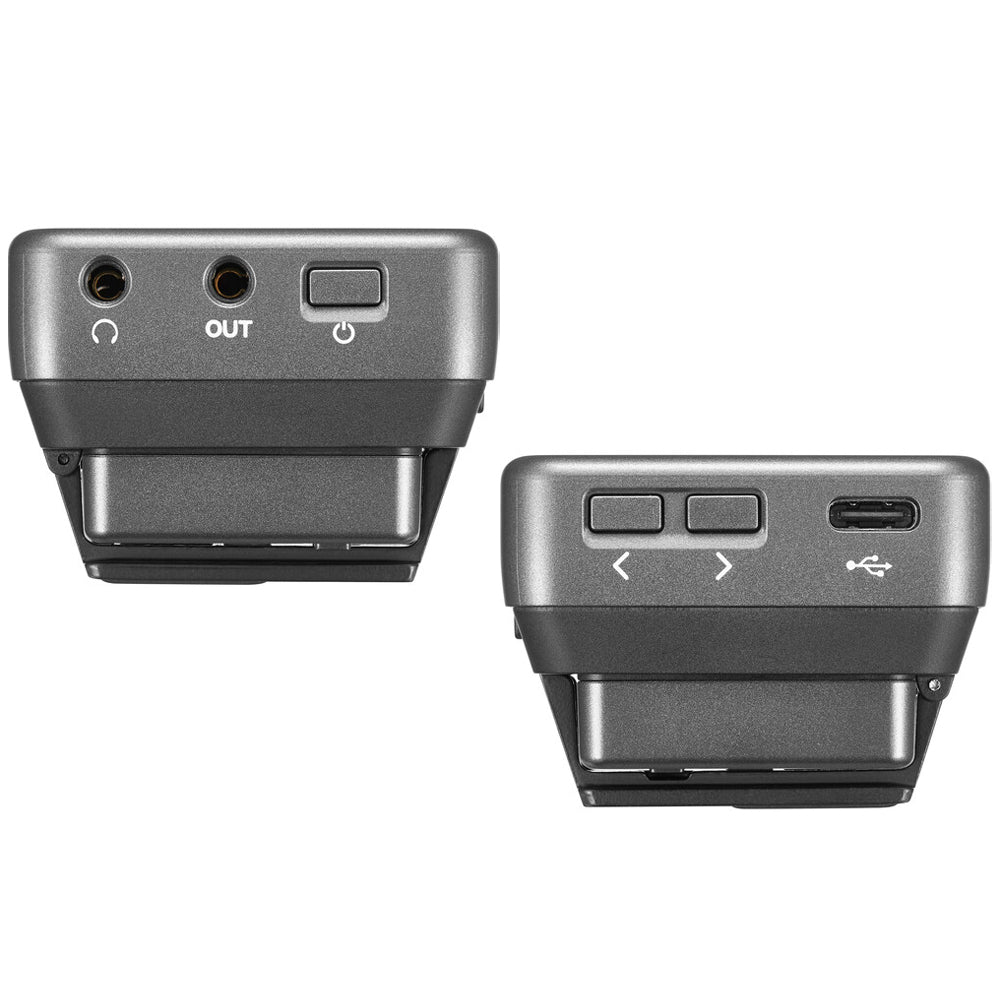 Godox Magic XT1 2 Person Dual TX + RX 2-Channel Wireless Omnidirectiol Microphone System 3.5mm TRS / USB Type-C Ports with 200m Max Wireless Range, 680mAh RX Charging Case Max 16hrs Battery Life and OLED Touchscreen and Onboard Controls
