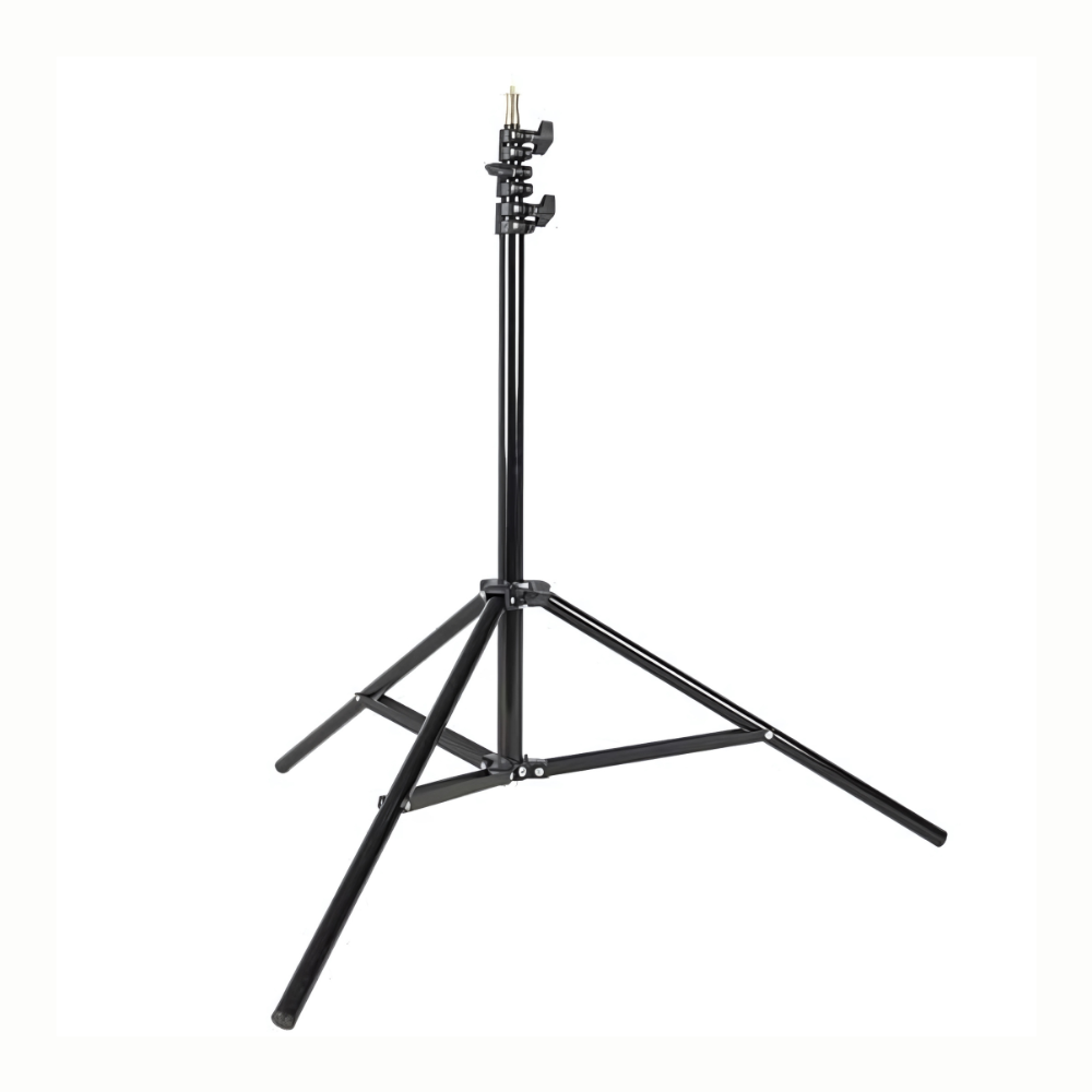 Godox 190F / 210F / 290F / 300F Professional Aluminum Alloy Adjustable Light Stand with Reversible Legs, Lightweight/Heavy-Duty Design, 5/8″ Gold / Silver Plated Spigot, Max 5Kg Load & 2.86 Max Height for  Photography Studio Equipment