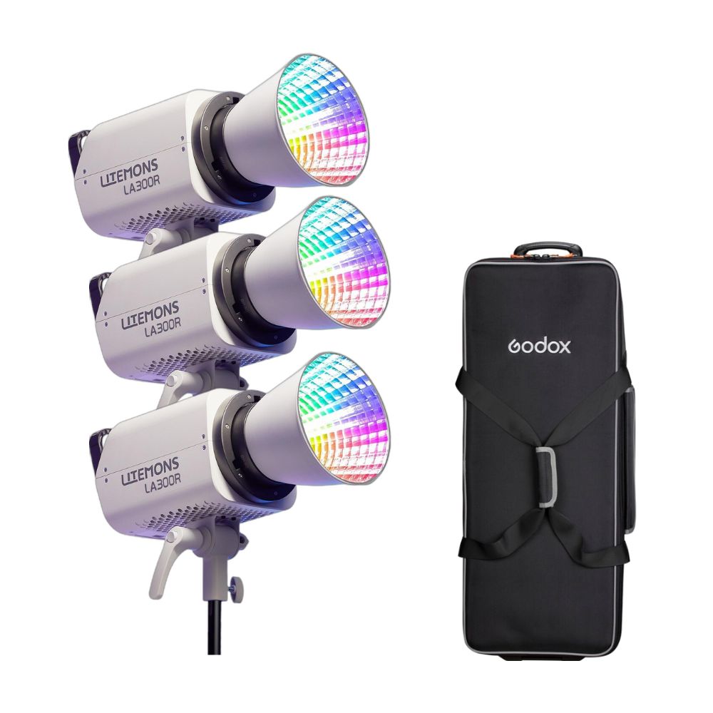 Godox Litemons LA300R RGB / LA300BI Bi-Color 330W LED Studio Monolight Bowens S Mount with Special Light Effect Presets, NFC Connection, Onboard and Wireless App Controls with Bluetooth Max 30m Range for Photography Studio Lighting