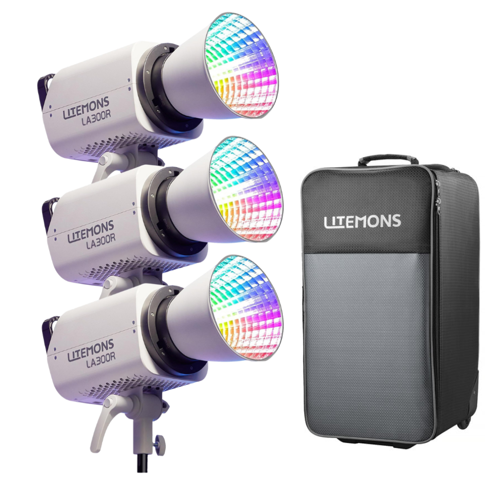 Godox Litemons LA300R RGB / LA300BI Bi-Color 330W LED Studio Monolight Bowens S Mount with Special Light Effect Presets, NFC Connection, Onboard and Wireless App Controls with Bluetooth Max 30m Range for Photography Studio Lighting