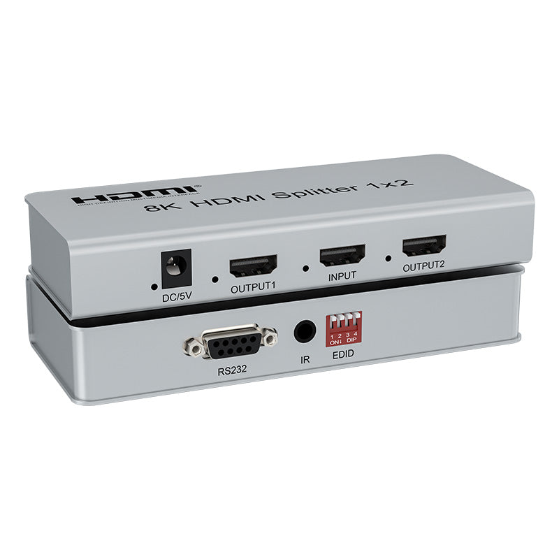ArgoX Ultra HD 2.0 HDMI Splitter 1X2 / 1X4 / 1X8 - 8K 60Hz Input Video Switcher with IR Control Function, Supports HDR 3D Video Format, EDID Management, Output Downscaling for TV, Monitor, Projector, PC | HDSP8K-2 HDSP8K-4 HDSP8K-8