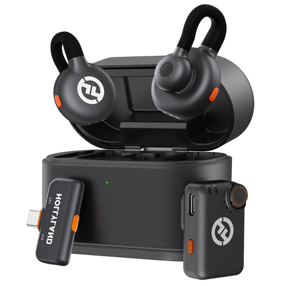 HOLLYLAND LARK M2S Concealed Wireless Microphone with Noise Cancellation, 24-bit High Fidelity Audio & 30 Hours Battery Life for Cameras, Smartphones, Laptops & Computers