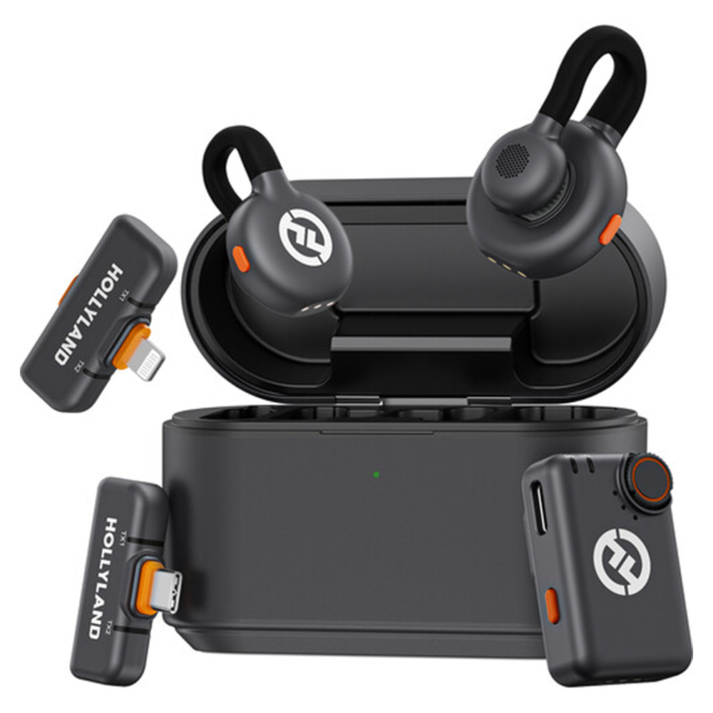 HOLLYLAND LARK M2S Concealed Wireless Microphone with Noise Cancellation, 24-bit High Fidelity Audio & 30 Hours Battery Life for Cameras, Smartphones, Laptops & Computers