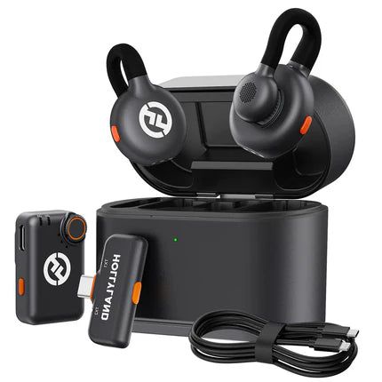 HOLLYLAND LARK M2S Concealed Wireless Microphone with Noise Cancellation, 24-bit High Fidelity Audio & 30 Hours Battery Life for Cameras, Smartphones, Laptops & Computers