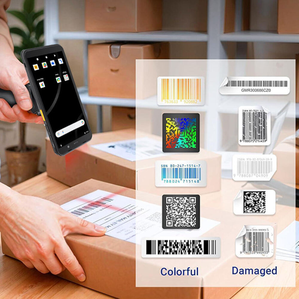 LogicOwl Android GMS Barcode Scanner WiFi & 4G LTE Handheld Terminal Rugged PDA with Dual Pin Wireless Charging, 4GB RAM+64GB ROM Storage for Warehouse Logistics, Retail, Public Service and Industrial Manufacturing | MC405 | TC60 | JG Superstore