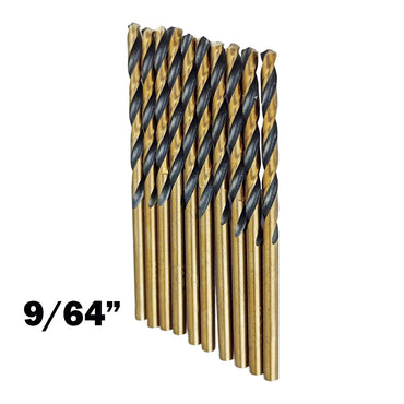 INGCO 9/64" Cobalt HSS Drill Bits (10pcs/Pack) Abrasive and Heat Resistant for Metal | DBT11009643