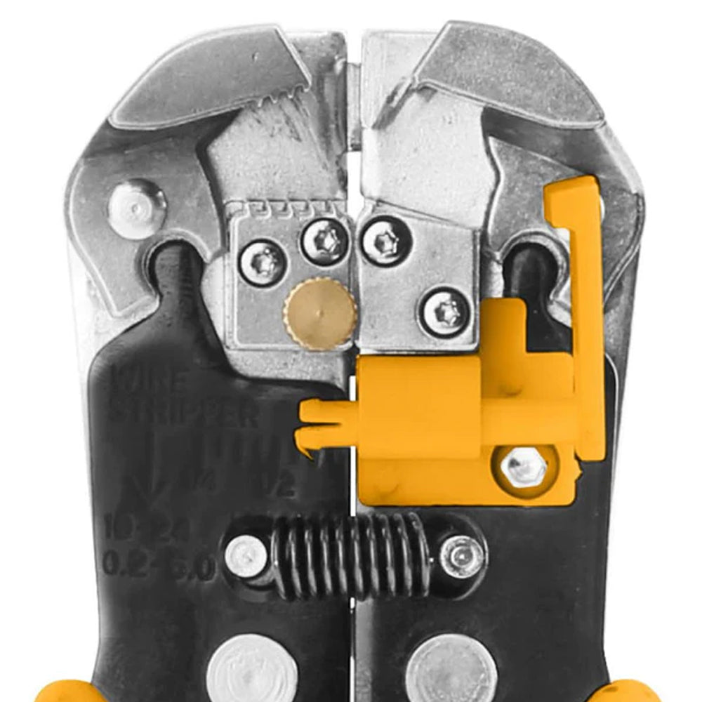 INGCO 3 in 1 Automatic Wire Stripper Cable Cutter Tool with Adjustment Screw, Multifunction Wire Stripping, Cutting, Crimping - Hand Tools | HWSP102418