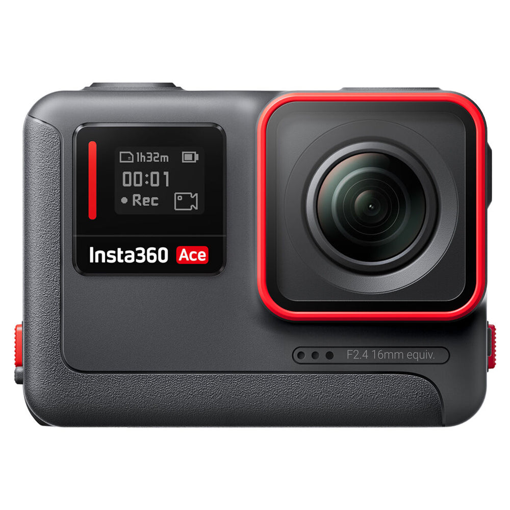Insta360 Ace Waterproof Smart Action Camera with 1/2" Sensor, 16mm F2.4, 4K120fps, 6-Axis Gyroscope, 1700mAh Battery Capcity, 2.4" Flip Screen, Advance AI System, Wi-Fi & Bluetooth 5.2