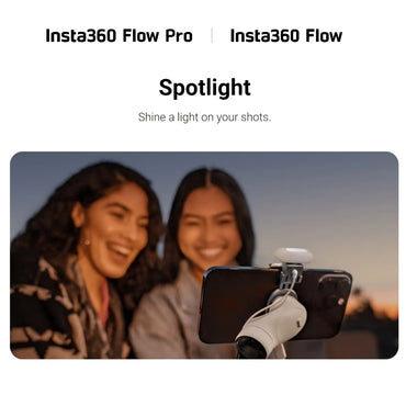 Insta360 Spotlight for Flow / Flow Pro Gimbal Stabilizer with Sp-On Mount, Ra35 3-Color LED Lights, 360° Horizontal Rotating Angle, and USB Type C Interface CINSBBBA