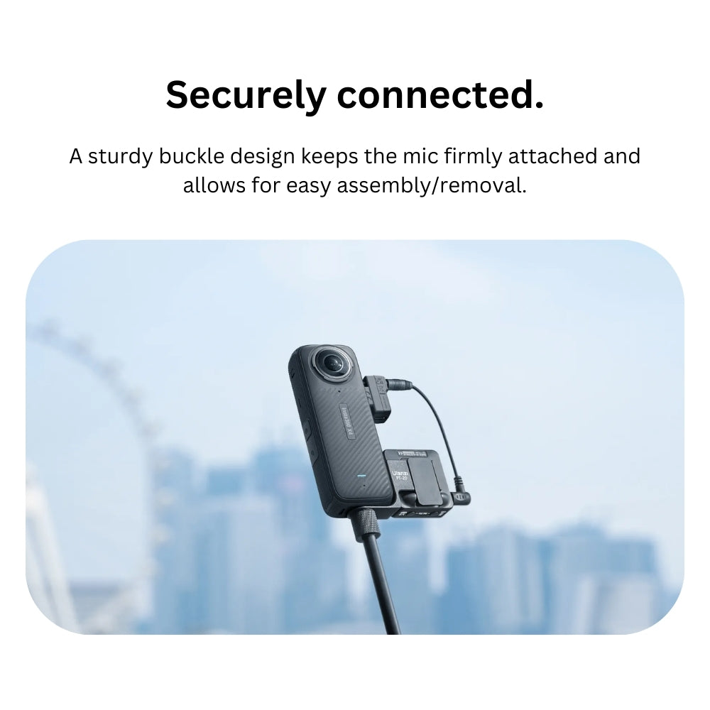 Insta360 X4 Mic Adapter with 3.5mm Microphone Jack and USB Type C Charging Extension Ports for Action Camera CINSBBMC