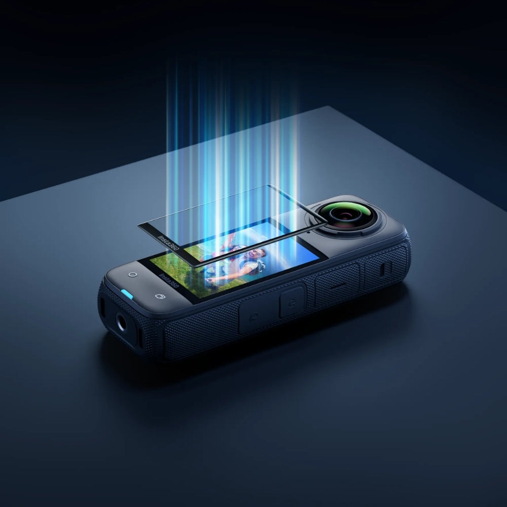 Insta360 X4 Screen Protector with Full Coverage Curved Tempered Glass and Application Tools for Action Camera CINSBBMD