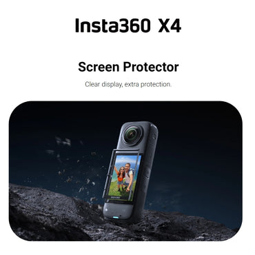 Insta360 X4 Screen Protector with Full Coverage Curved Tempered Glass and Application Tools for Action Camera CINSBBMD