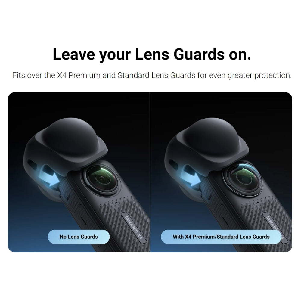 Insta360 X4 Silicone Lens Cap with Full Coverage Protection for Action Camera CINSBBMK