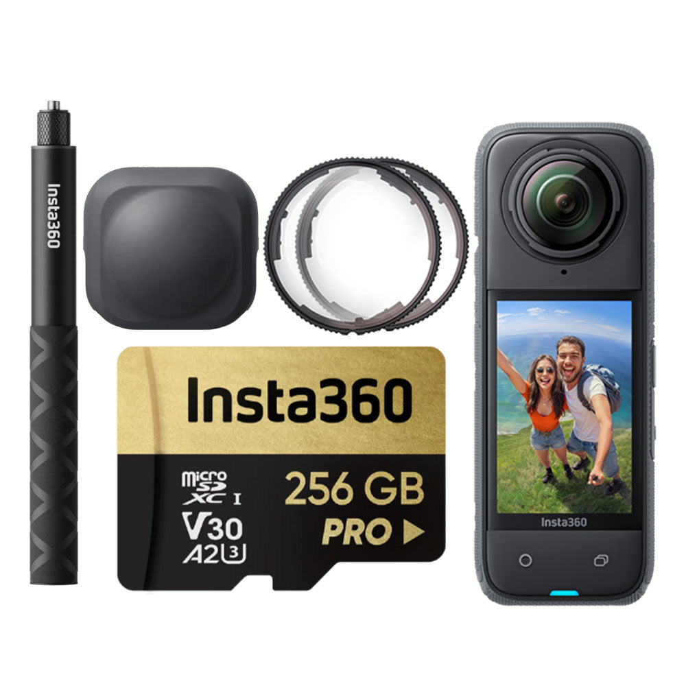 Insta360 X5 | X4 8K UHD 360° Action Camera with 72MP Photos, Active HDR, Dual Sensors, FlowState Image Stabilization, AI-Powered Reframing Tool, Horizon Lock & Invisible Selfie Stick Effect for Content Creation and Videographers