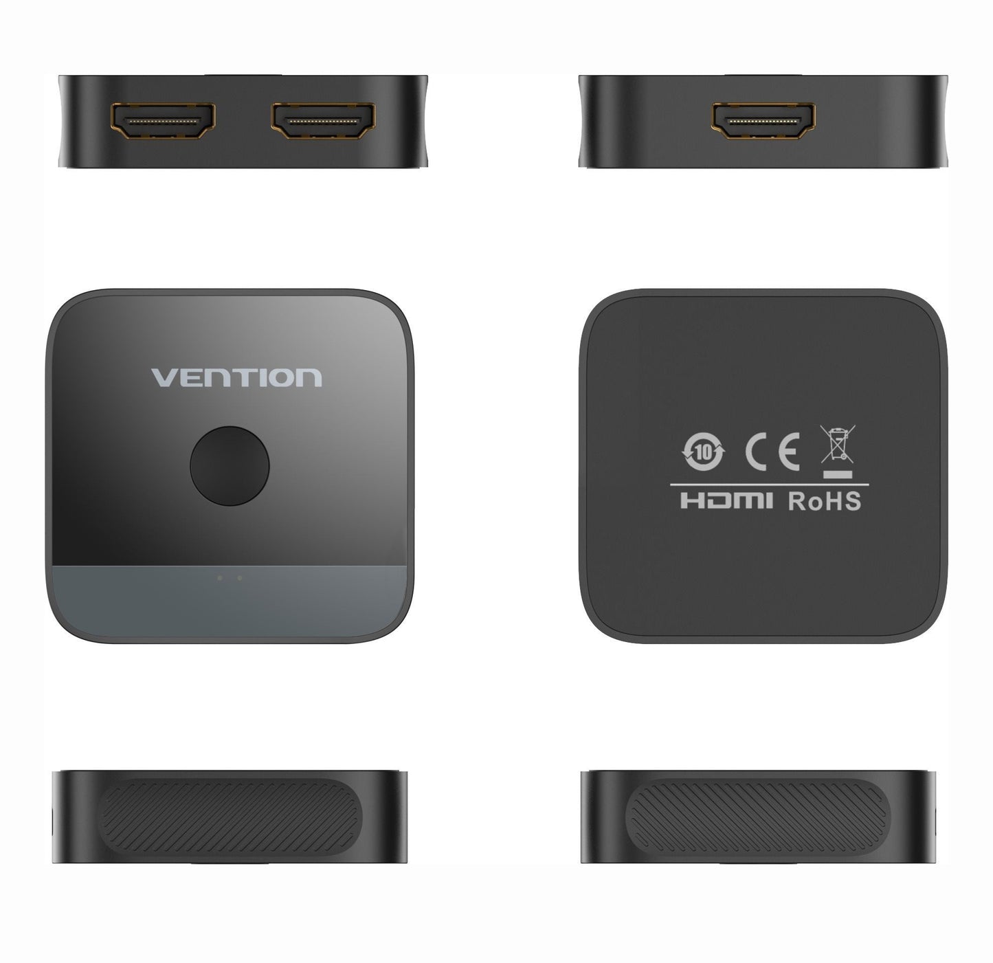 Vention 4K UHD 60Hz 2-In 1-Out HDMI 2.0 Bidirectional Switcher with Onboard Source and Display Toggle Switch, 30m Transmission Range with HDR and 3D Visual Effect Support for TV Monitors and Projectors | AKOB0
