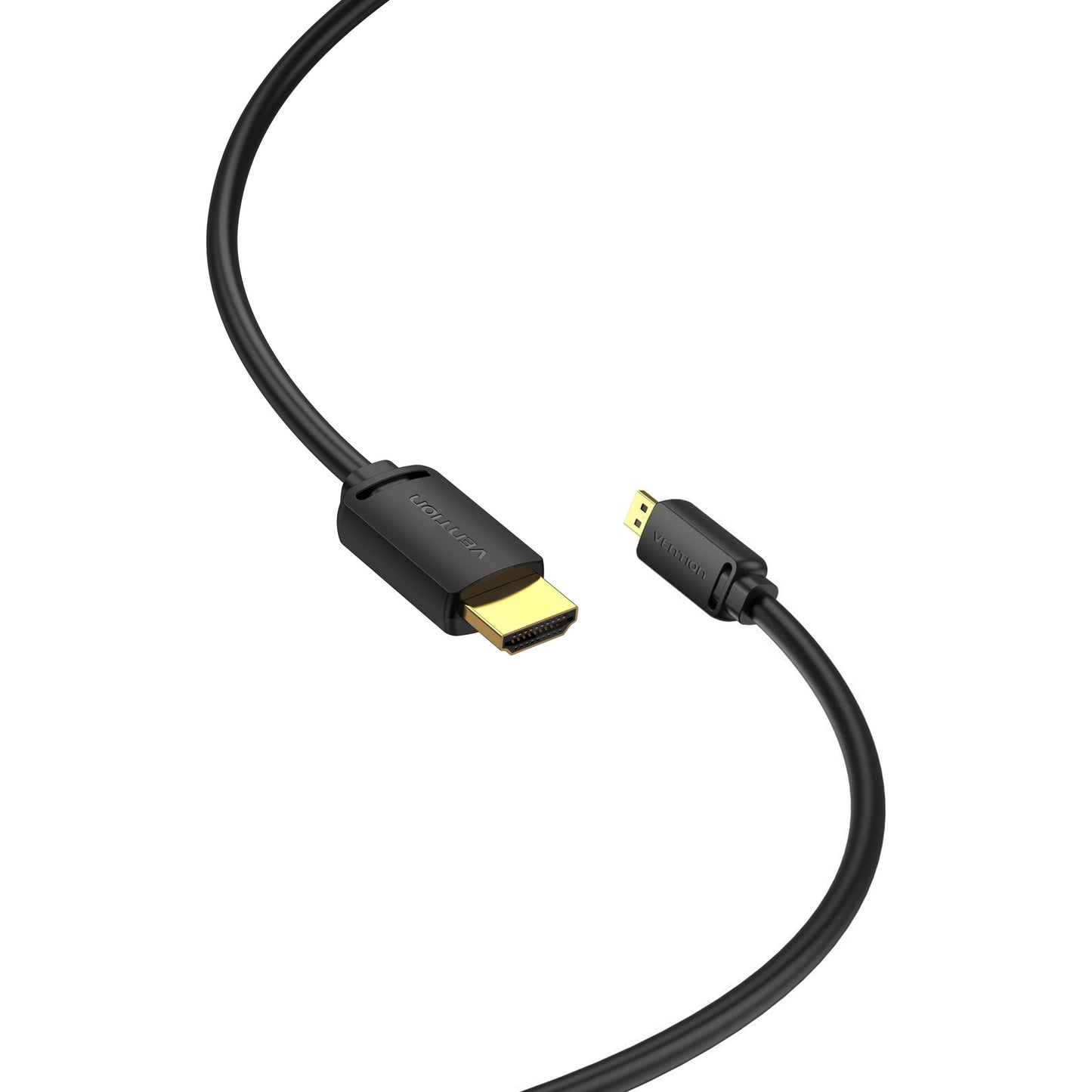 Vention 4K UHD 60Hz Micro HDMI to HDMI 2.0 Bidirectional Cable with HDR Support, 18 Gbps Bandwidth and Gold Plated Contacts for PC, Cameras, and Consoles (1.5 Meters) | AGIBG
