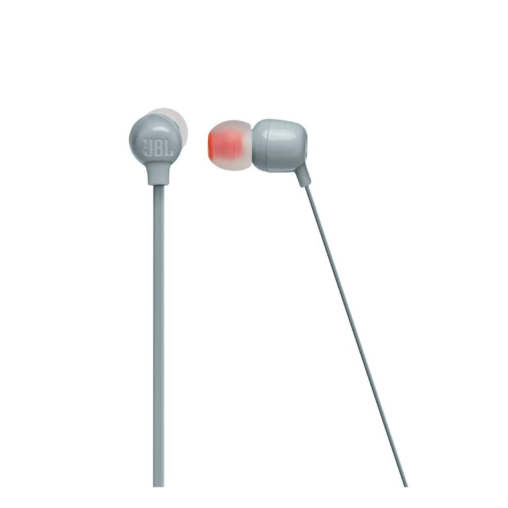 JBL Tune 115BT In-Ear Bluetooth Earphones with In-Line Volume and Audio Remote Controls, Built-In Microphone, and Up to 8 Hours of Playtime - Coral, Gray, Teal