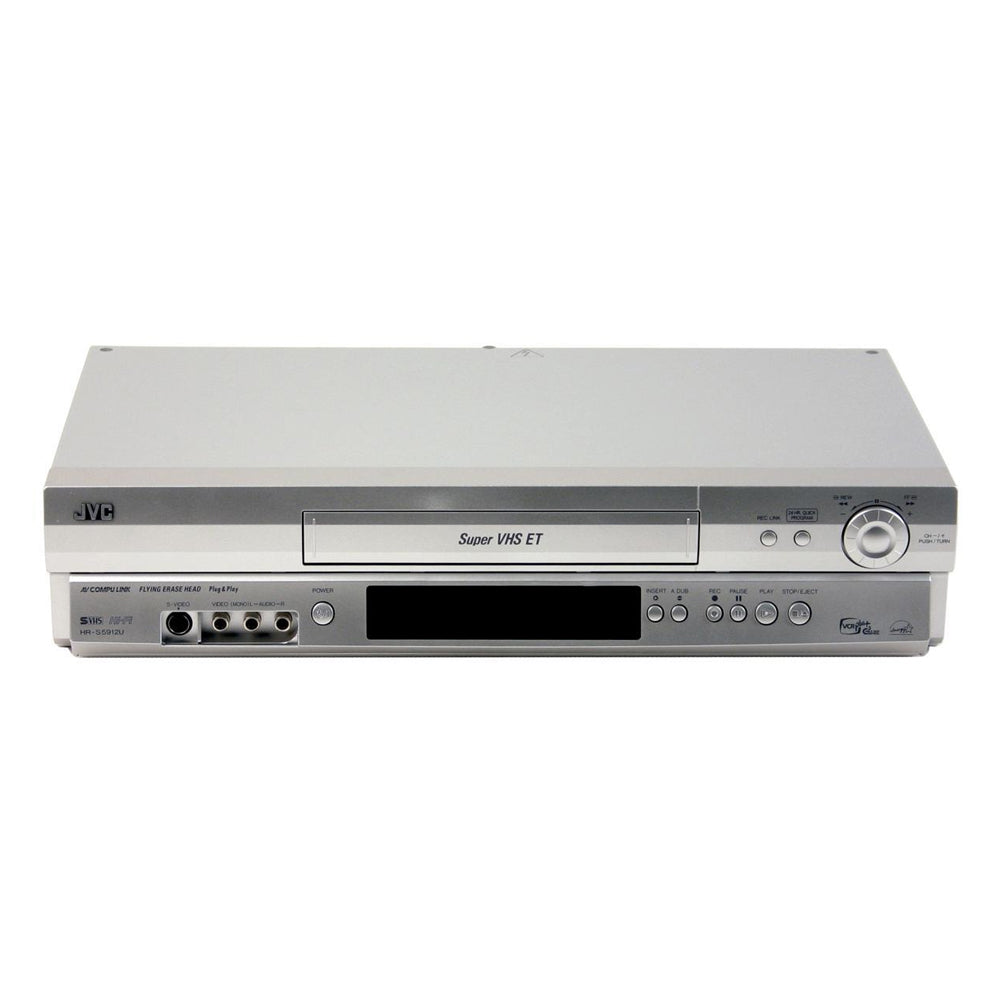 JVC HR-S5912U S-VHS ET VCR Home System Videocassette Recorder with Pro-Cision 19 Micron Heads, Hi-Fi Stereo, Audio & Video Insert Editing, Flying Erase Head