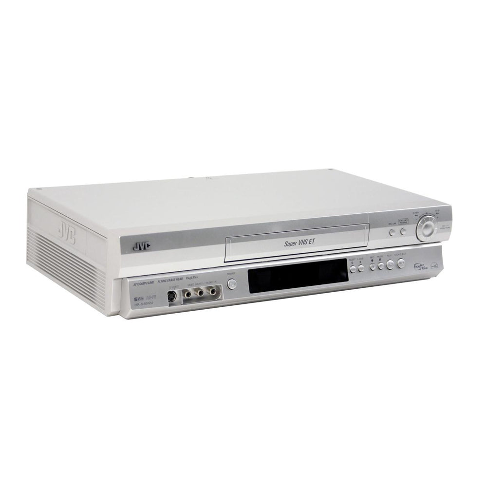 JVC HR-S5912U S-VHS ET VCR Home System Videocassette Recorder with Pro-Cision 19 Micron Heads, Hi-Fi Stereo, Audio & Video Insert Editing, Flying Erase Head