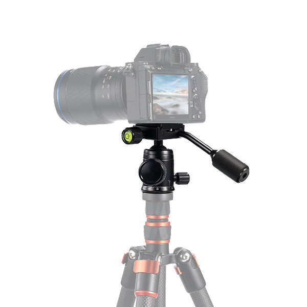 K&F Concept BH-26 360 Degree 26mm Panoramic Ball Head Mount with QR Quick Release Plate, 1/4" Bolt and 8kg Max Load for Tripod Monopod and Slide Rack (Black, Gray) KF31-049 KF31-049V1