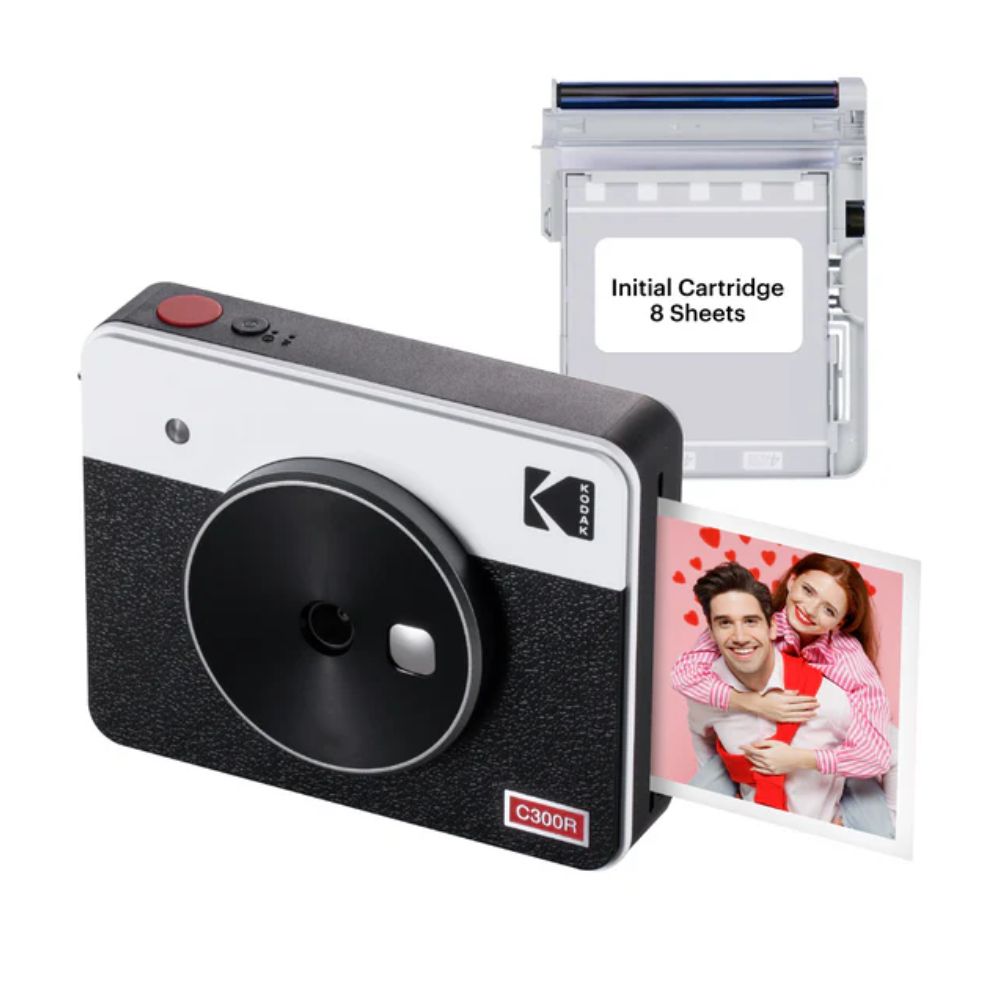 KODAK Mini Shot 3 RETRO 2 in 1 Instant Camera and Photo Printer Kit Bundle 3" x 3" Prints, 8 + 60 Sheets with Accessories, 1.77" LCD Display, 4PASS Print Technology, Bluetooth Printing via Mobile Smartphone App | C300R