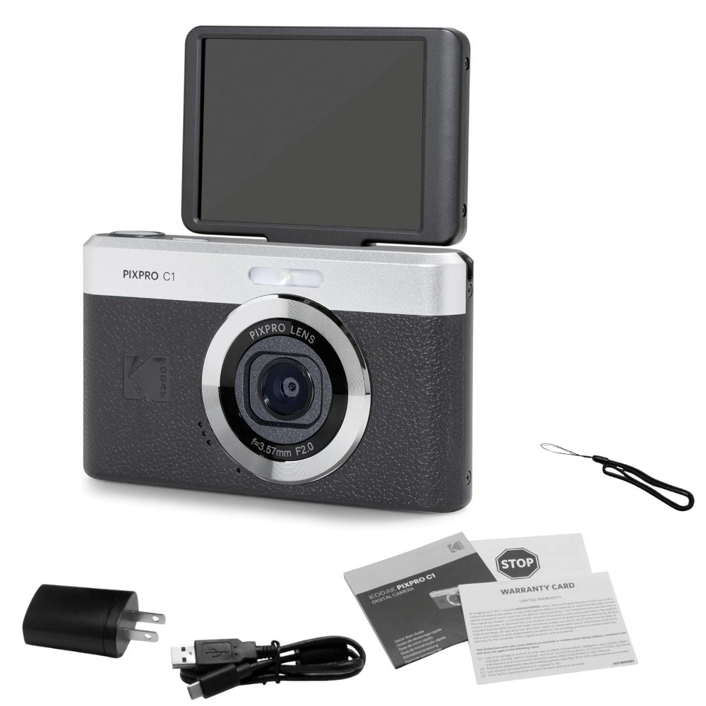 KODAK PIXPRO C1 & FZ55 Compact Digital Cameras with 13MP/16MP CMOS Sensors, Up to 5x Optical Zoom & 28mm Wide Angle Lens, Full HD Video, Rechargeable Li-Ion Battery