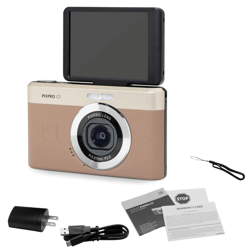 KODAK PIXPRO C1 & FZ55 Compact Digital Cameras with 13MP/16MP CMOS Sensors, Up to 5x Optical Zoom & 28mm Wide Angle Lens, Full HD Video, Rechargeable Li-Ion Battery