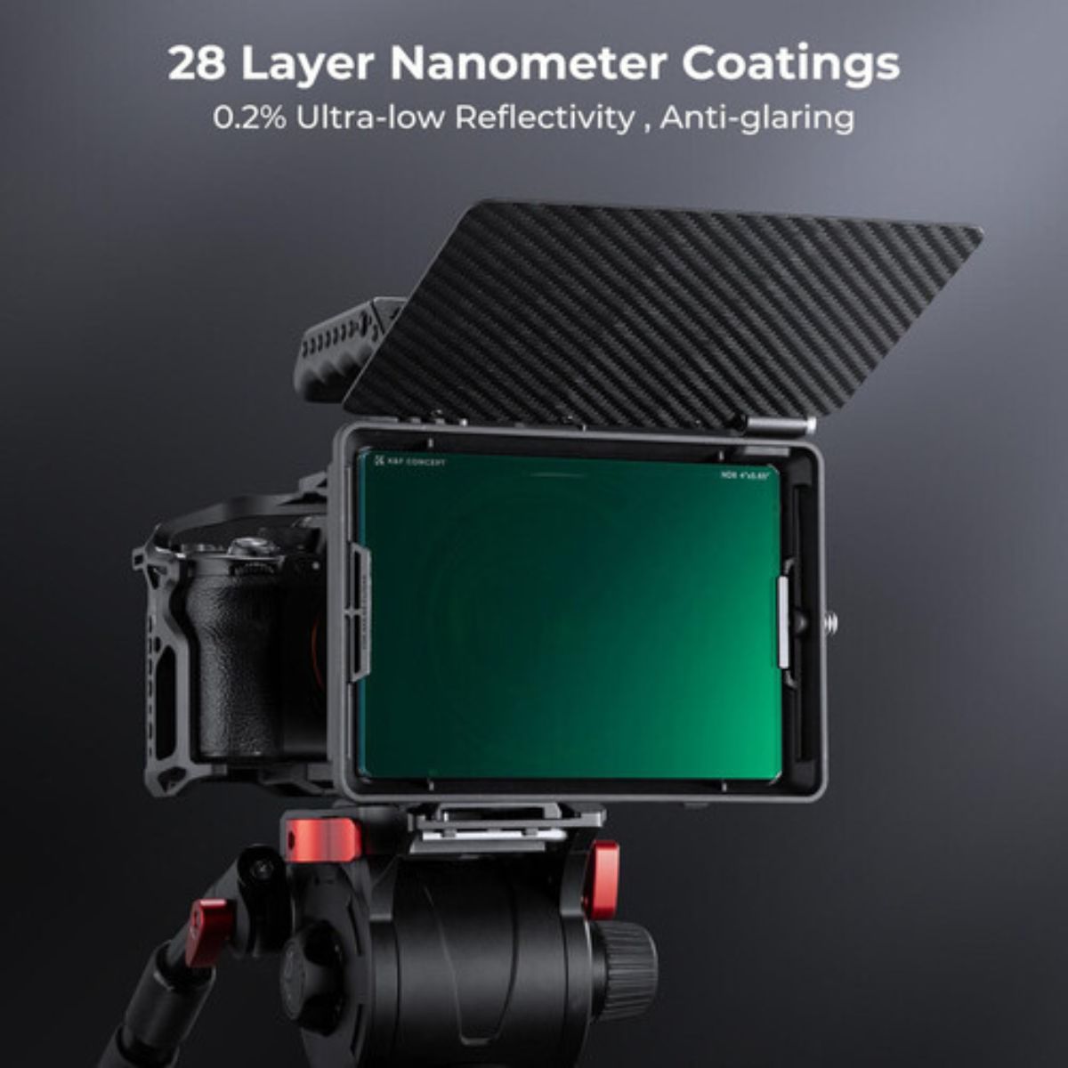 K&F Concept 4 x 5.65" Square Black Mist 1/4 Filter for Matte Box Cinema Camera with Protective Leather Carry Storage Pouch | KF01-2451