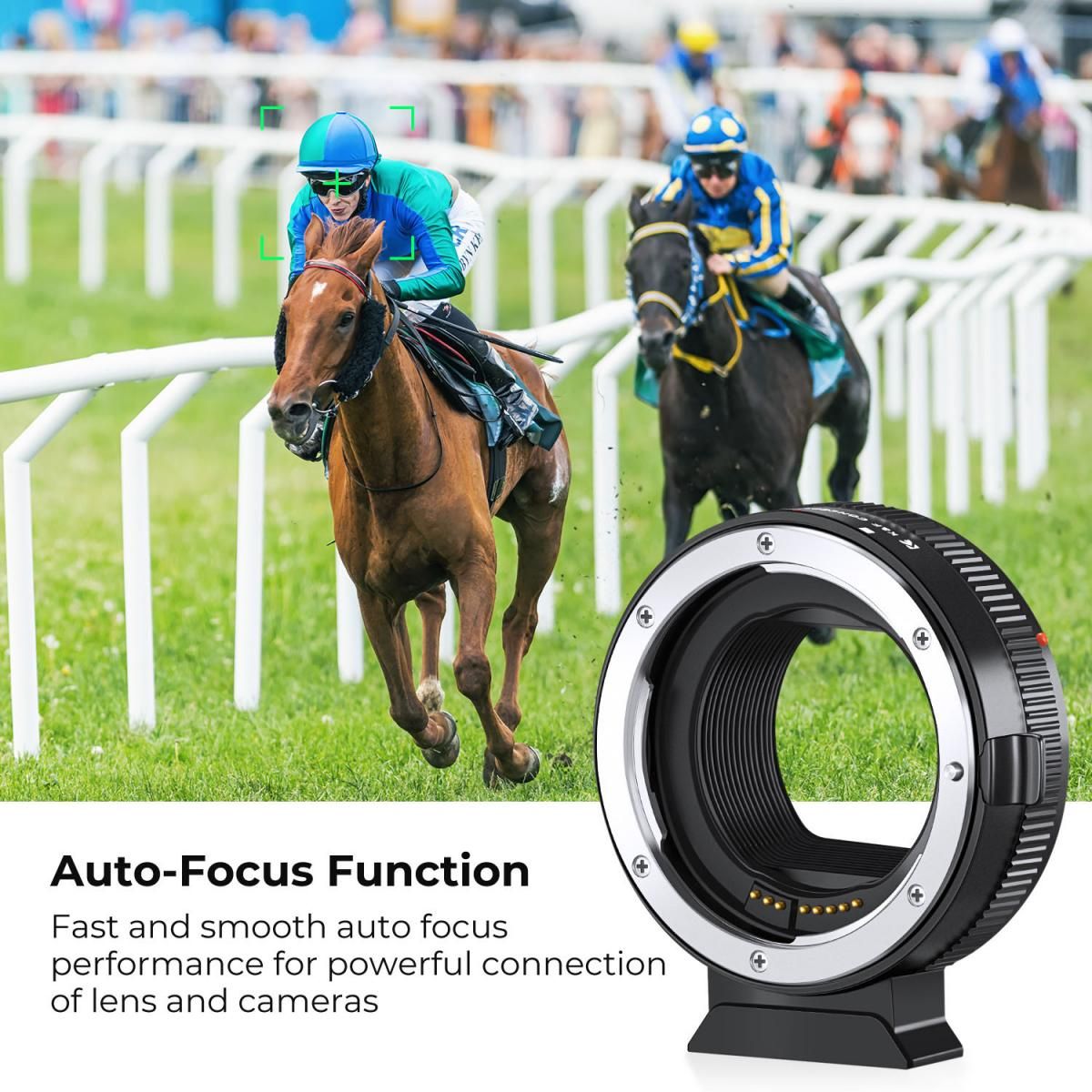 K&F Concept EF-EOS R High-Speed Auto Focus Adapter for Canon EF / EF-S Lens to R / RF Mount Full Frame & APS-C Camera EOS RP R R3 R6 R5 R50 R100