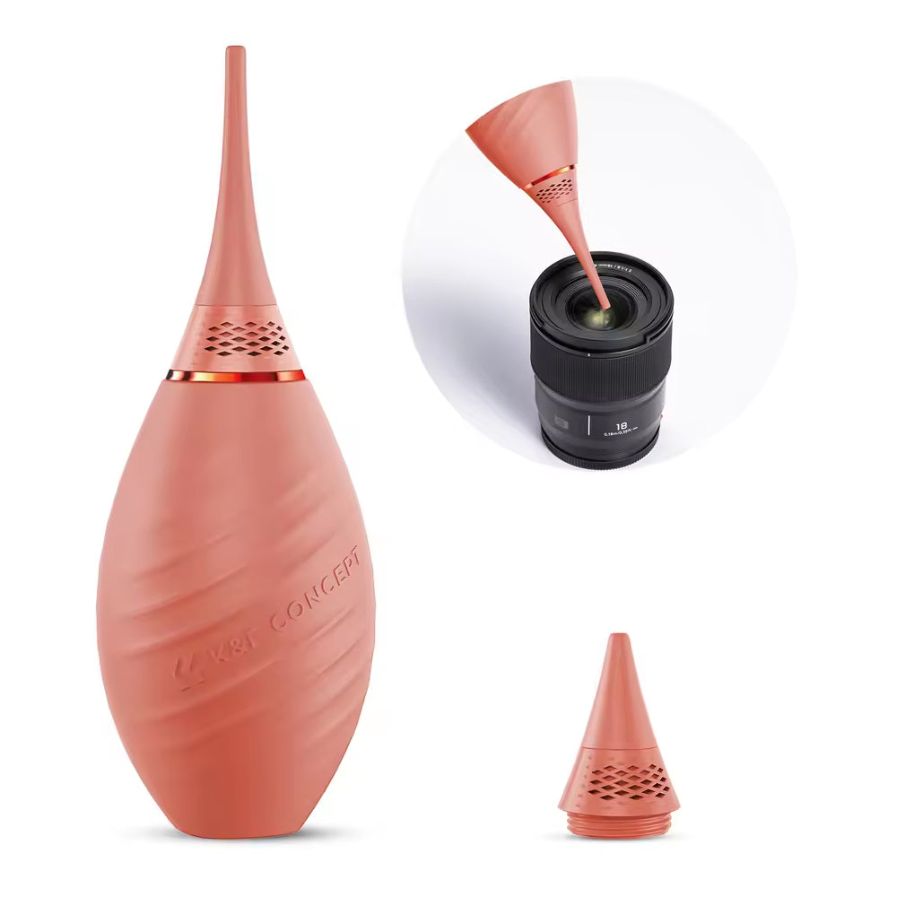 K&F Concept Dust Air Blower with Short & Long Soft Nozzles for Camera, Lens, Sensor, Filters, LCD Screen Display, PC, Laptop Computer, and Keyboard Cleaning Tool | Black, Pink, White