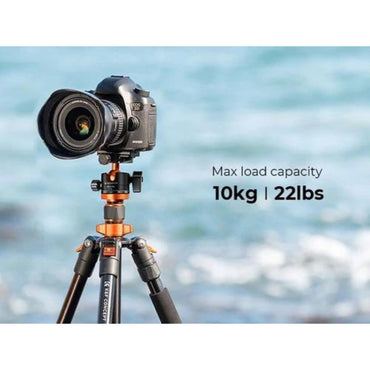 K&F Concept Aluminum Tripod & Detachable Monopod with 2-in-1 Quick Release Plate Kit & 28mm Metal Ball Head for Sony Canon Nikon Fujifilm Panasonic Lumix Digital Camera & iPhone & Android Phones
