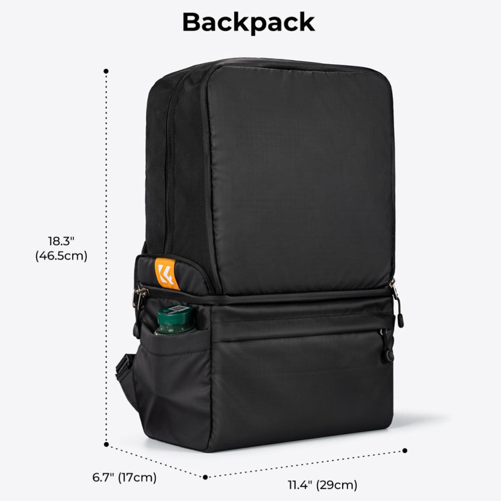 K&F Concept 7-22L Convertible Professional Photography Camera Backpack to Cross Body Messenger Bag with Large Storage for Tripod, Lens, Flash, Battery Charger, Video Light, DJI Drone, Digital Mirrorless & DSLR Cameras | KF13-129