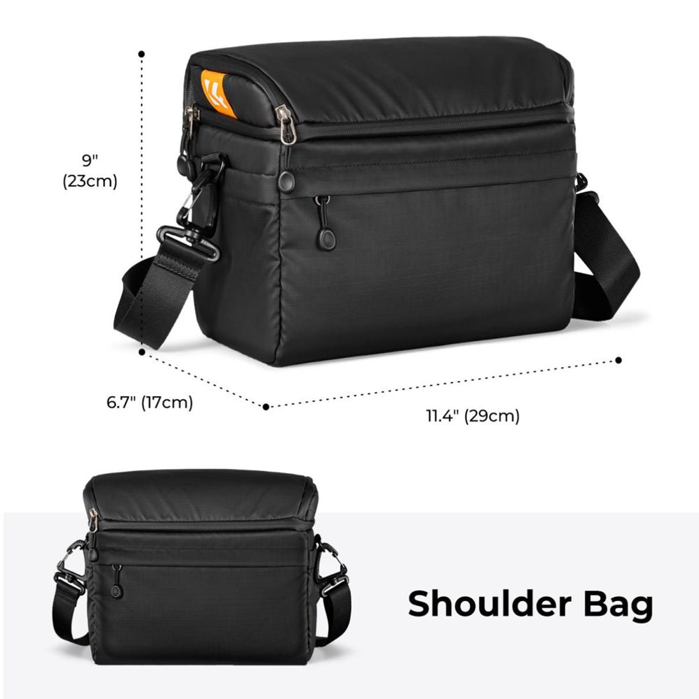 K&F Concept 7-22L Convertible Professional Photography Camera Backpack to Cross Body Messenger Bag with Large Storage for Tripod, Lens, Flash, Battery Charger, Video Light, DJI Drone, Digital Mirrorless & DSLR Cameras | KF13-129