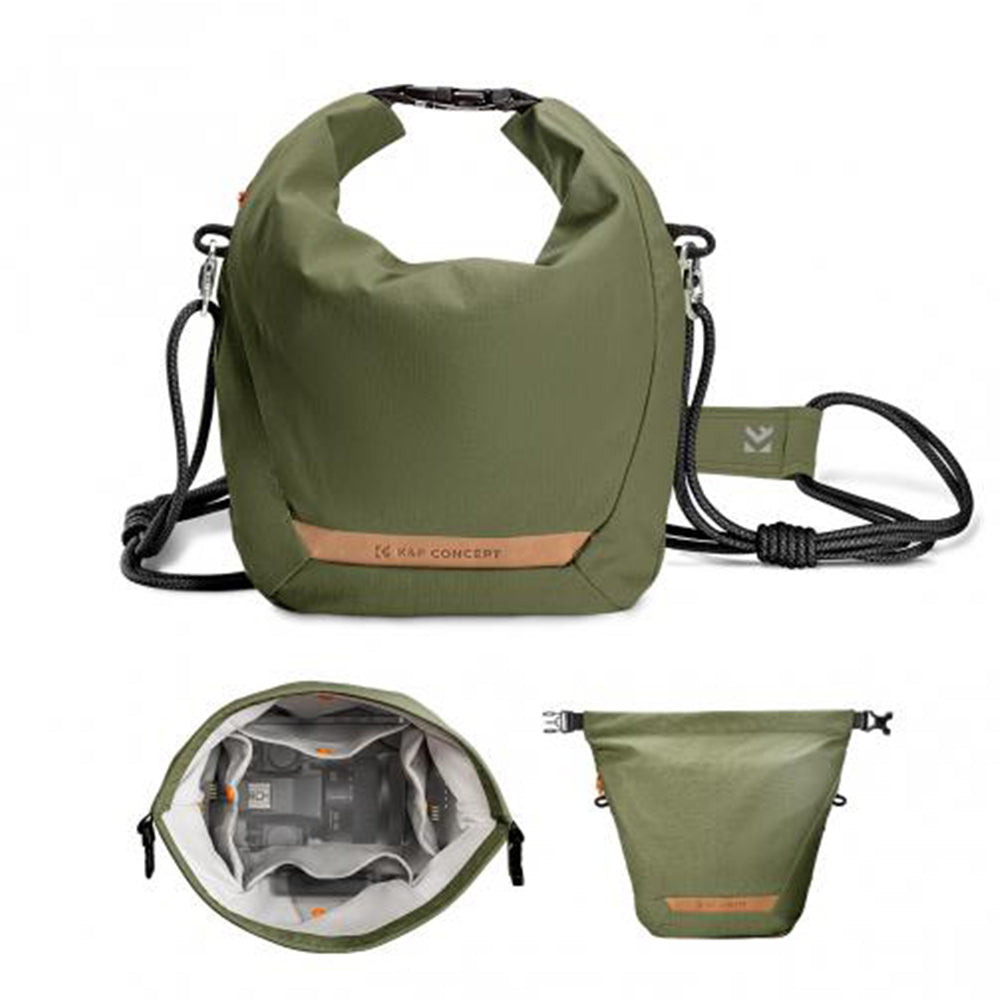 K&F Concept Urban Wander 11 5L Camera Shoulder Sling Bag + Detachable Camera Strap with Magnetic Closure, Water Resistant and Accessory Compartments