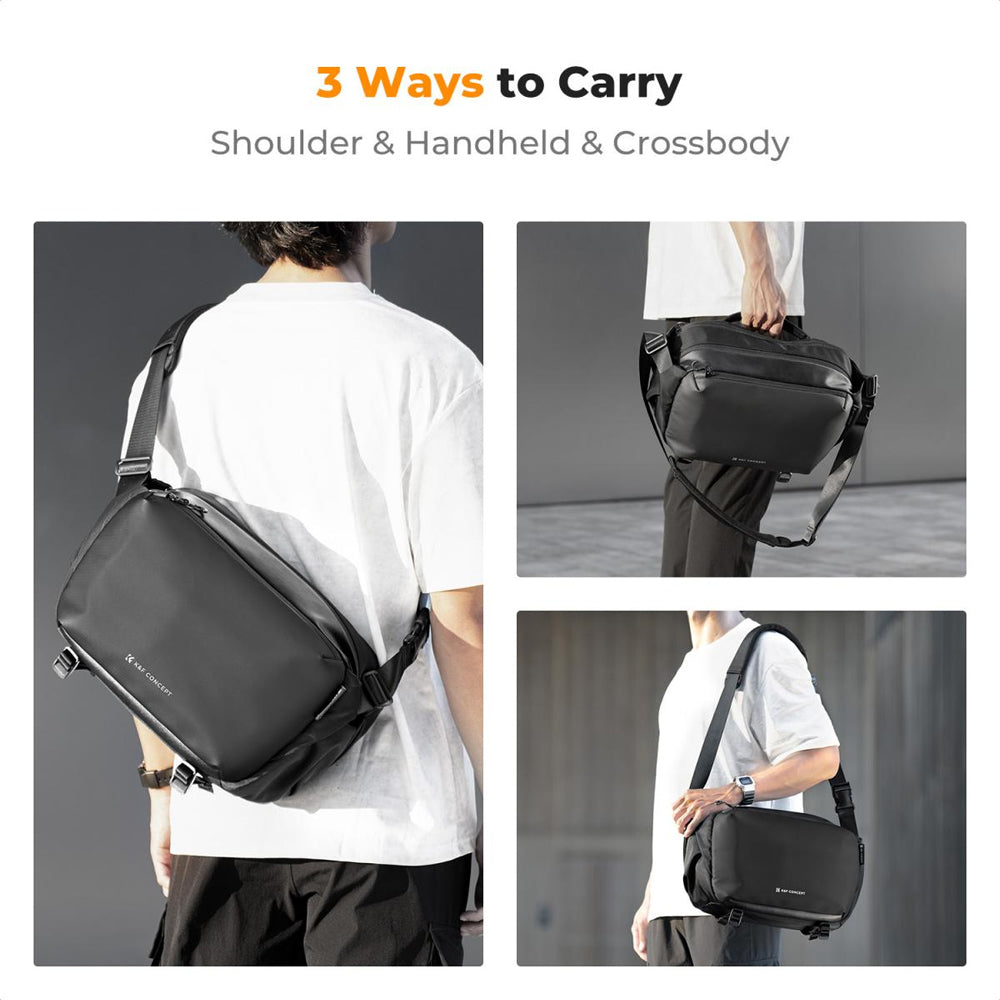 K&F Concept Alpha 12L/10L/4L Camera Shoulder Crossbody Sling Bag for Travel & Photography with Tripod Holder & Enough Storage for Cameras, Lenses, Drones, Smartphones, Tablets & Accessories - Sony FUJIFILM Canon Nikon Panasonic Lumix DJI