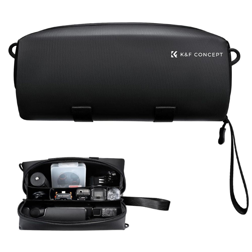 K&F Concept Portable Carrying Pouch Bag for DJI Osmo Pocket 3 Camera and Accessories with Large Capacity, Elastic Compartments, Waterproof Design, and Wrist Strap – Ideal for Photography, Vlogging, Travel | JG Superstore